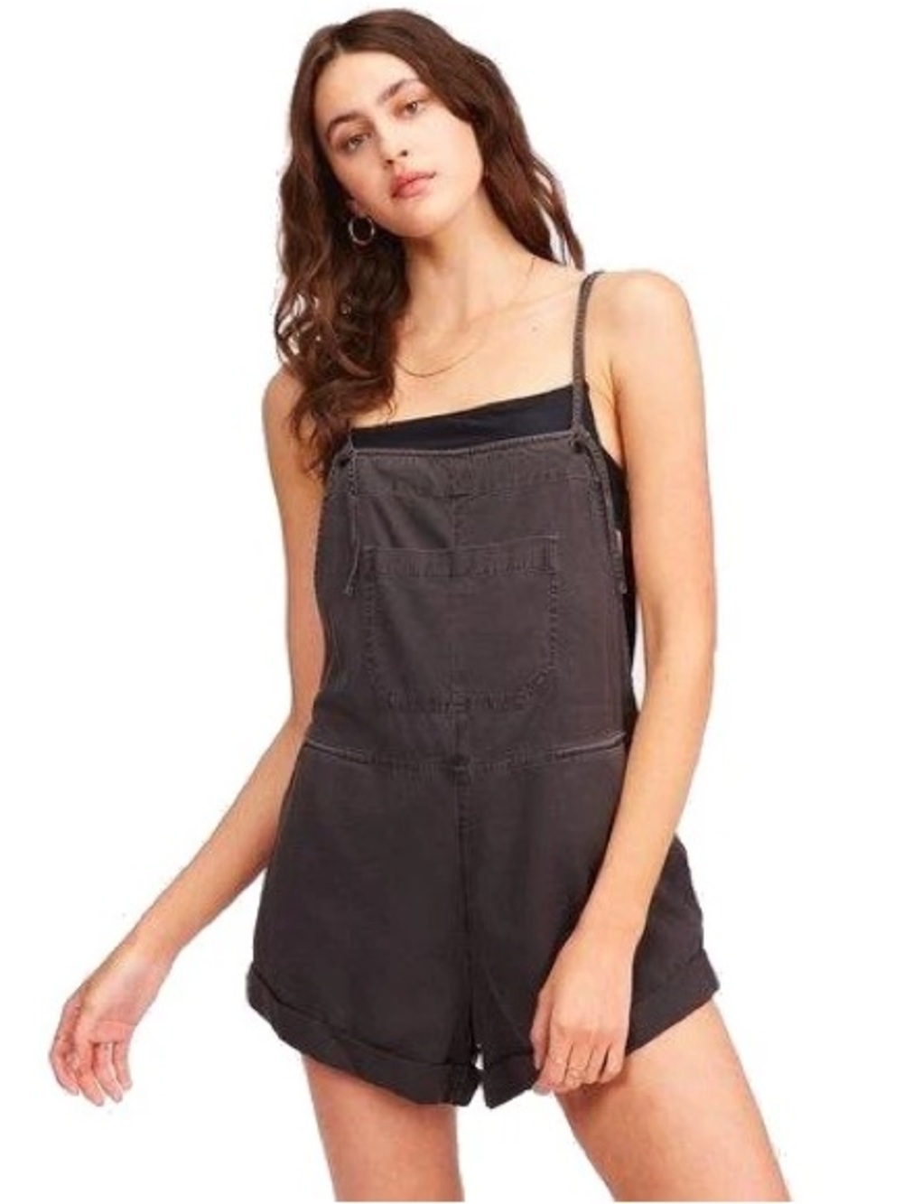 Billabong Wild Pursuit Charcoal Short Overalls Romper
